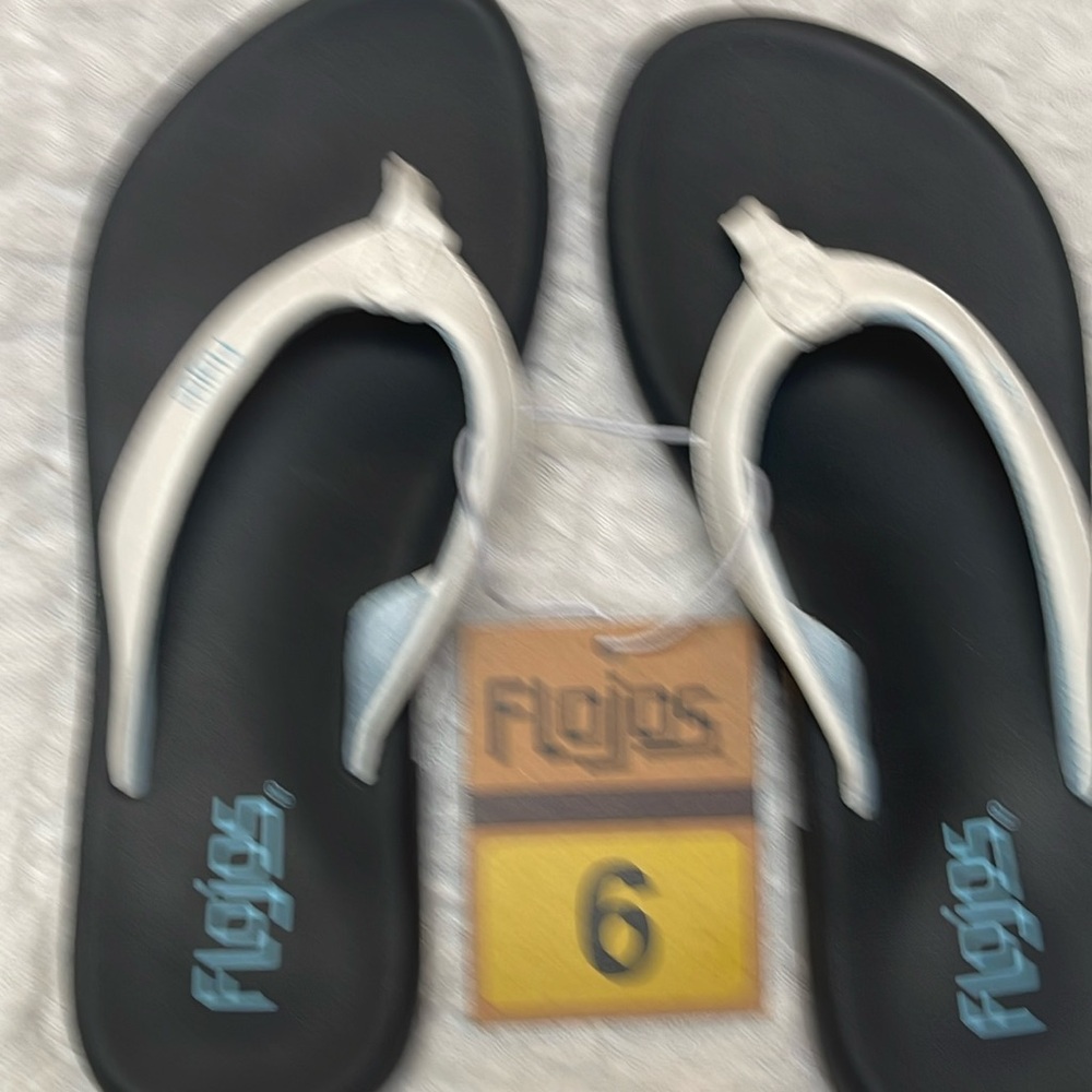 Flojos White/Blue  size 6